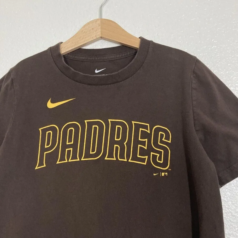 San Diego Padres Shirt Youth Medium Brown MLB Baseball Manny Machado 13 Nike Tee - Picture 2 of 9